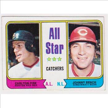1974 Topps Carlton Fisk/Johnny Bench #331 Card - HOF'ers