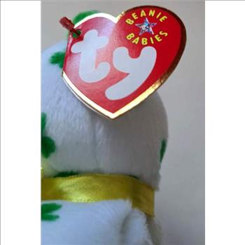 2001 Ty Beanie Baby Clover The Irish Bear - With Original Tags