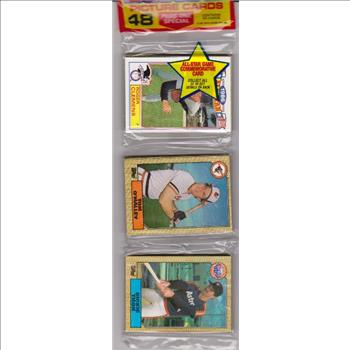 1987 Topps Baseball 49 Card Rack Pack w/ Roger Clemens On Front