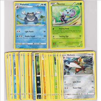 25 Different Pokemon Trading Cards w/ Poliwhirl + More