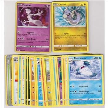 25 Different Pokemon Trading Cards w/ Mewtwo HOLO + More