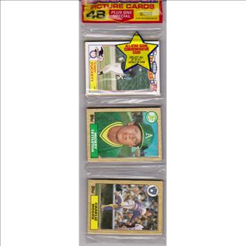 1987 Topps Baseball 49 Card Rack Pack w/ Kirby Puckett On Front