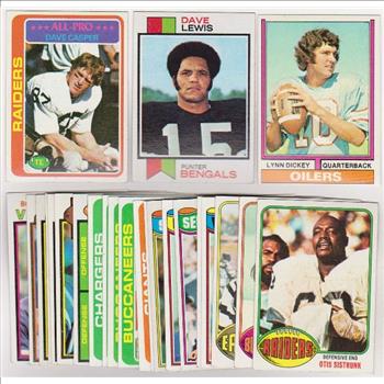 24 Different 1970's Topps Football Cards (1973-1979) w/ Dave Casper + More