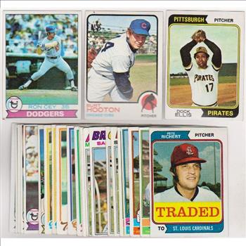 25 Different 1970's Topps Baseball Cards (1973-1979) w/ Ron Cey + More