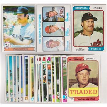 25 Different 1970's Topps Baseball Cards (1973-1979) w/ Sparky Lyle + More