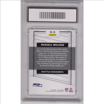 Graded Gem Mint 10 - Russell Wilson 2019 Panini National #26 Card