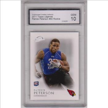 Rookie Graded Gem Mint 10 - Patrick Peterson 2011 Topps Legends #93 Card