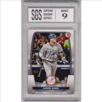 Graded Mint 9 - Aaron Judge 2023 Bowman #59 Card