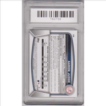 Graded Mint 9 - Aaron Judge 2023 Bowman #59 Card