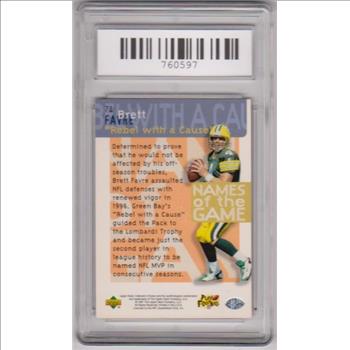 Graded Mint 9 - Brett Favre 1997 Collector's Choice #71 Card