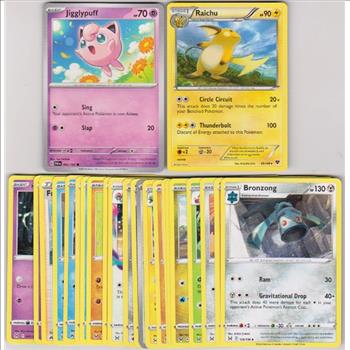 25 Different Pokemon Trading Cards w/ Jigglypuff + More