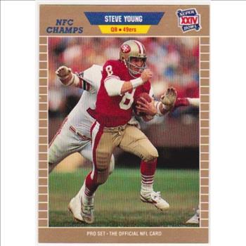 ERROR - Steve Young 1989 Pro Set WRONG BACK Super Bowl XXIV Card