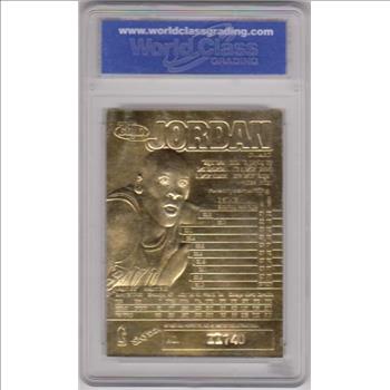 Graded Gem Mint 10 - Michael Jordan 1997 Skybox Z-Force 23 Kt Gold Card