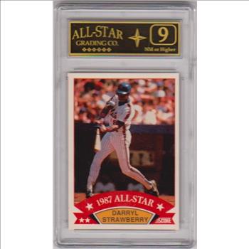 Graded 9 - Darryl Strawberry 1988 Score Box Bottoms #17 of 18 Card
