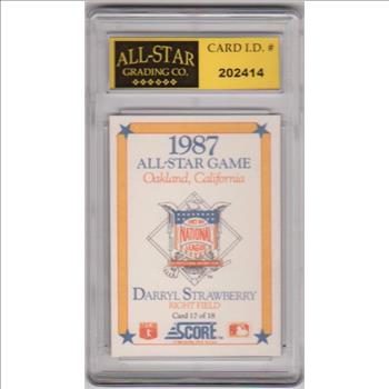 Graded 9 - Darryl Strawberry 1988 Score Box Bottoms #17 of 18 Card