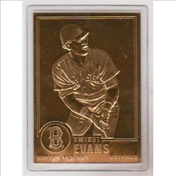 22 kt Gold - Dwight Evans 1996 Danbury Mint Gold Card