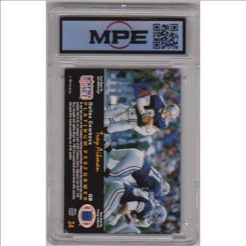 Graded MPE Mint 9 - Troy Aikman 1991 Pro Set Platinum #24 Card