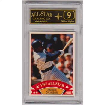 Graded 9 - Andre Dawson 1988 Score Box Bottoms #16 of 18 Card