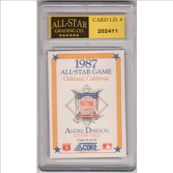 Graded 9 - Andre Dawson 1988 Score Box Bottoms #16 of 18 Card
