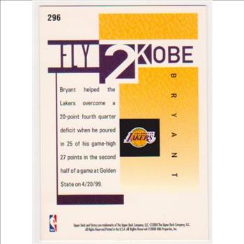  Kobe Bryant 2000 Upper Deck Victory #296 Card