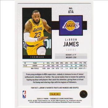 Lebron James 2020-21 Panini Chronicles Score #614 Card