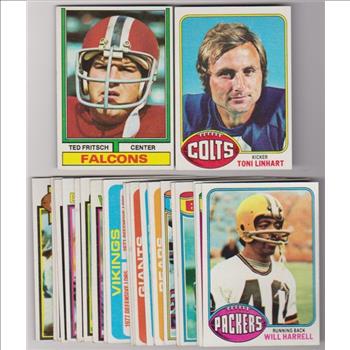 24 Different 1970's Topps Football Cards (1974-1979) w/ Ted Fritsch + More