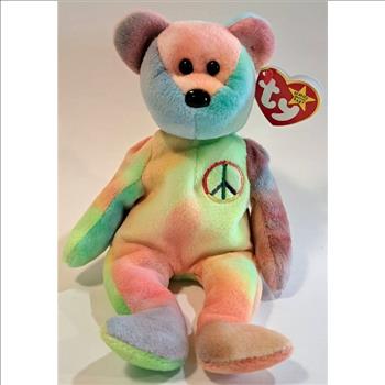 1996 Ty Beanie Baby PEACE THE BEAR - With Original Tags