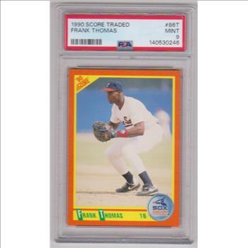 Rookie Graded PSA Mint 9 - Frank Thomas 1990 Score Traded #86T Card