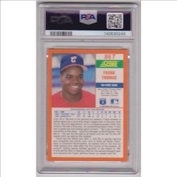 Rookie Graded PSA Mint 9 - Frank Thomas 1990 Score Traded #86T Card