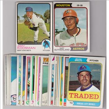 25 Different 1970's Topps Baseball Cards (1973-1979) w/ Jerry Koosman + More