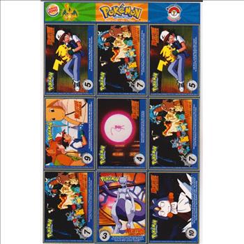 1999 Pokemon Master Trainer Collector Set Uncut 9 Card Sheet #7