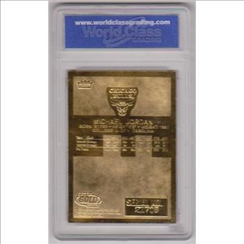 Graded Gem Mint 10 - Michael Jordan 1998 Fleer '86 Rookie Style Red/White/Blue Border 23 Kt Gold Card