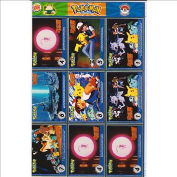 1999 Pokemon Master Trainer Collector Set 9 Card Uncut Sheet #3 w/ Blastoise + More