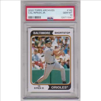 Graded PSA Gem Mint 10 - Cal Ripken Jr. 2020 Topps Archives #142 Card