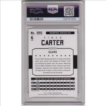 Graded PSA Gem Mint 10 - Vince Carter 2015-16 Hoops #220 Card