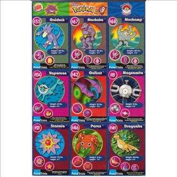 1999 Pokemon Master Trainer Collector Set Uncut 9 Card Sheet #4
