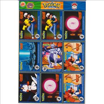 1999 Pokemon Master Trainer Collector Set Uncut 9 Card Sheet #4