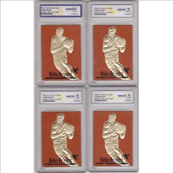 Lot of 4 Gem Mint 10 - Kobe Bryant 1996-97 Skybox EX-2000 Feel The Game 23 Kt Gold Rookie Cards