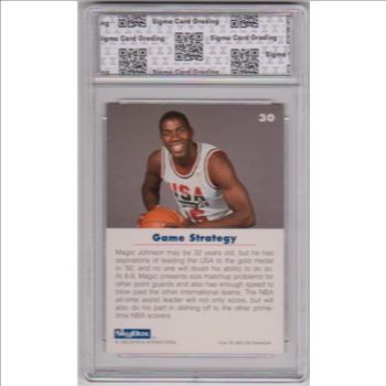 Graded Sigma Mint+ 9.5 - Magic Johnson 1992 Skybox USA #30 Card