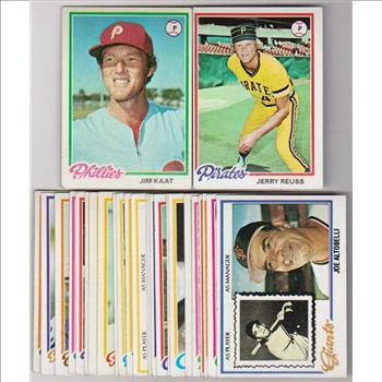 25 Different 1978 Topps Baseball Cards w/ Jim Kaat  + More