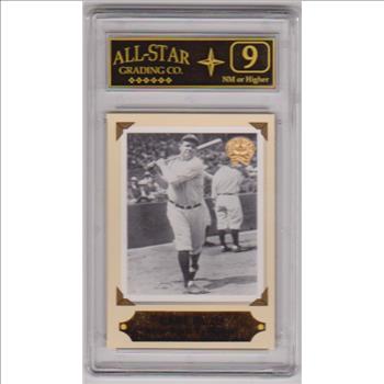 Graded 9 - Babe Ruth 2001 Fleer Retrospection Collection #1 Card
