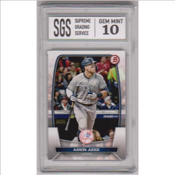 Graded Gem Mint 10 - Aaron Judge 2023 Bowman #59 Card