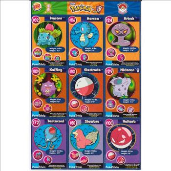  1999 Pokemon Master Trainer Collector Set Uncut 9 Card Uncut #14 Sheet