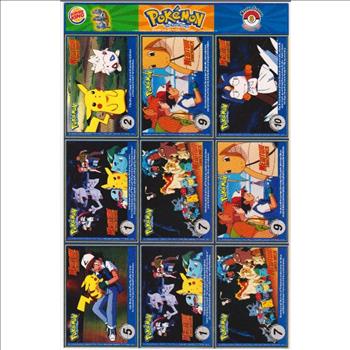 1999 Pokemon Master Trainer Collector Set Uncut 9 Card Sheet #8 w/ Charizard + More