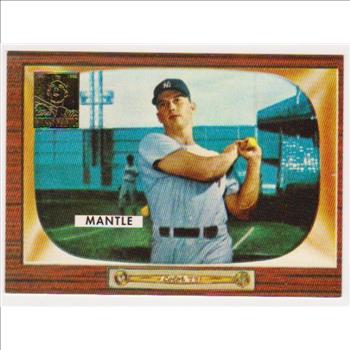 Mickey Mantle 1955 Bowman #202 Commemorative Card - 1996 Topps #5 of 19 Insert Card