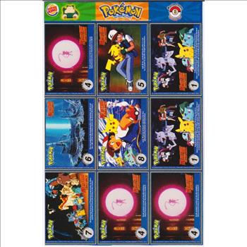 1999 Pokemon Master Trainer Collector Set 9 Card Uncut Sheet #3 w/ Blastoise + More