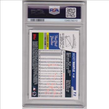 Graded PSA Mint 9 - Mickey Mantle 2006 Topps National Baseball Card Day Foil Insert #T2 Card