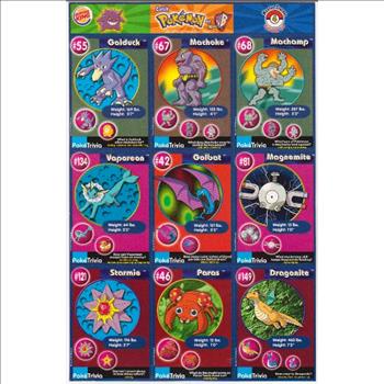 1999 Pokemon Master Trainer Collector Set Uncut 9 Card Sheet #4