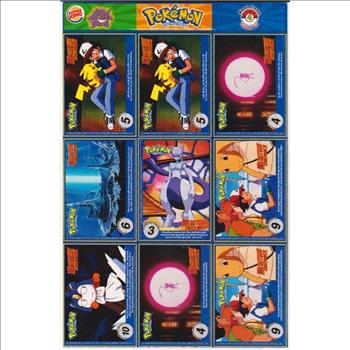 1999 Pokemon Master Trainer Collector Set Uncut 9 Card Sheet #4