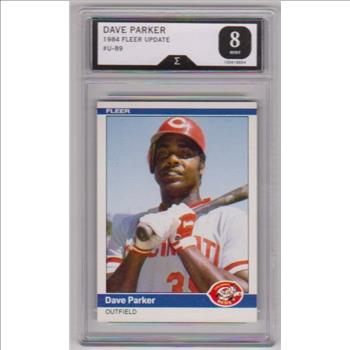 Graded Sigma Mint 8 - Dave Parker 1984 Fleer Update #U-89 Card